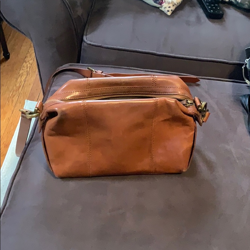 Brown leather madewell purse